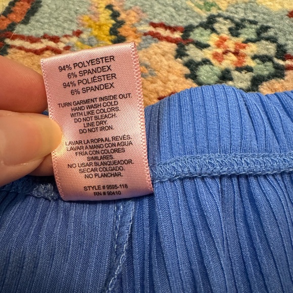 ⭐️3for10⭐️ Juicy Couture Rhinestone Pajama Shorts Button Women’s Large Blue - Picture 5 of 9